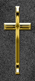Gold Single Cross Shimmer Black